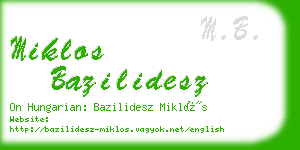 miklos bazilidesz business card